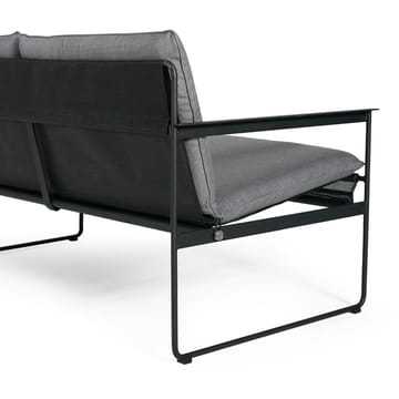 Slow 2-sits soffa - tyg sunbrella grå, svart stålstativ - SMD Design