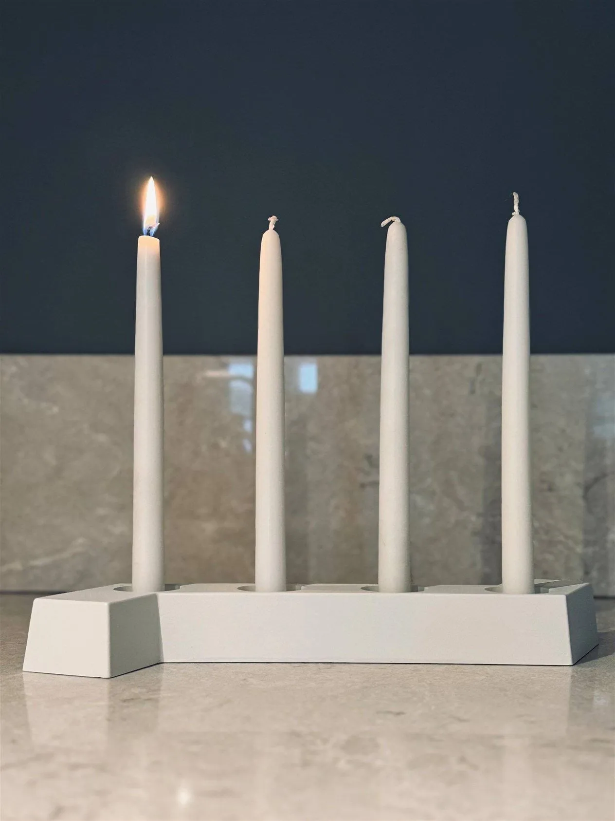 SMD adventsljusstake, Vit, 4 ljus SMD Design