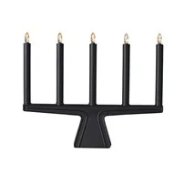 Stella 5 adventsljusstake 41 cm, Svart SMD Design