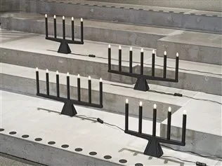 Stella 5 adventsljusstake 41 cm - Svart - SMD Design