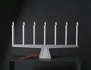 Stella 7 adventsljusstake 60 cm, Rå aluminium SMD Design