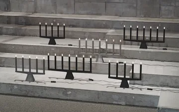 Stella 7 adventsljusstake 60 cm - Rå aluminium - SMD Design