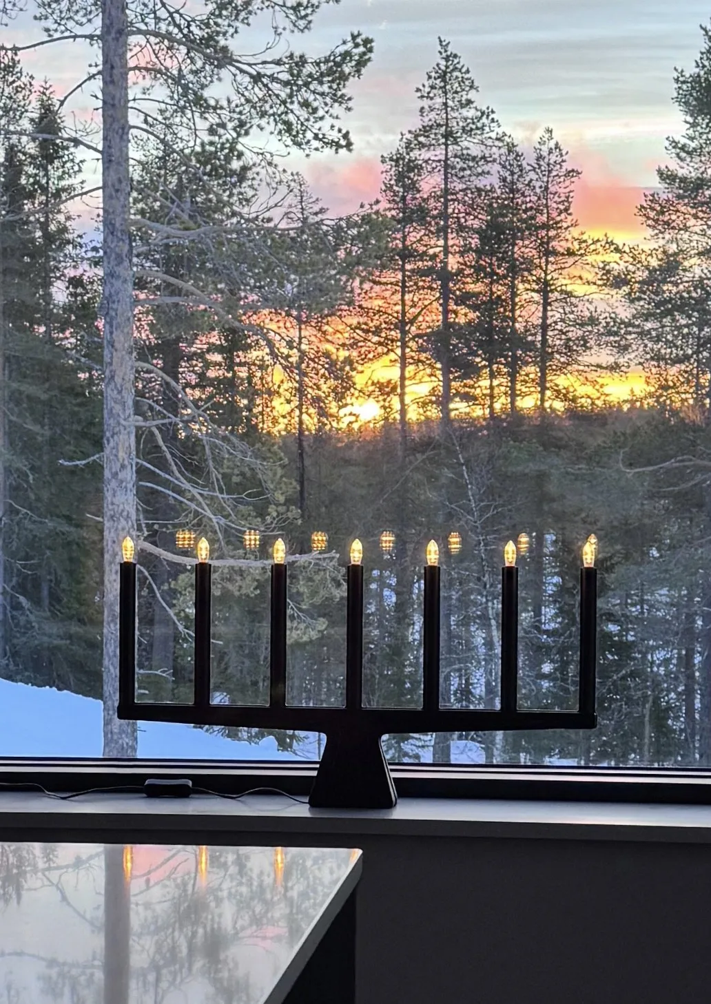 Stella 7 adventsljusstake 60 cm, Svart SMD Design