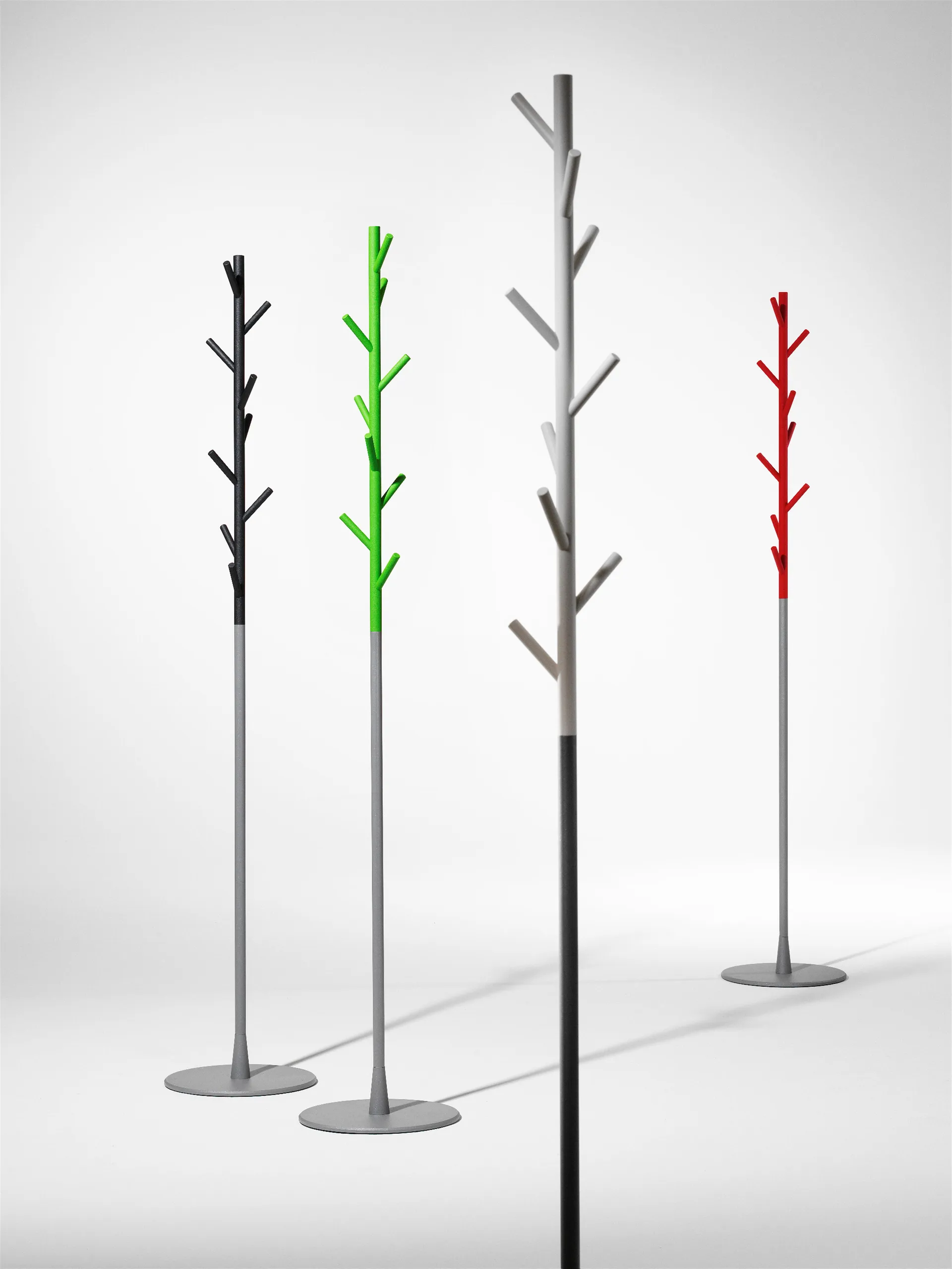 Sticks klädhängare - golv, röd-silver SMD Design