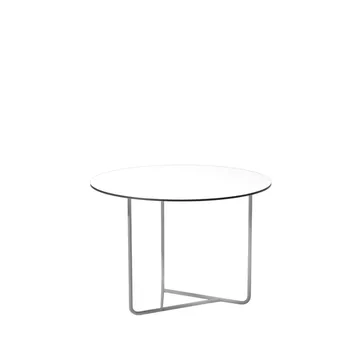 Tellus soffbord - vit, kromstativ, h44 d64 - SMD Design