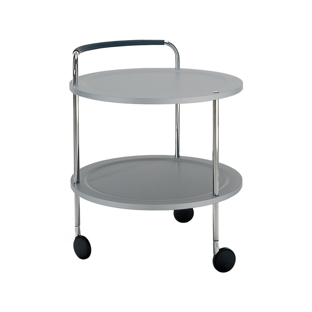 SMD Design Trolley Round Basic serveringsvagn ljusgrå, kromstativ