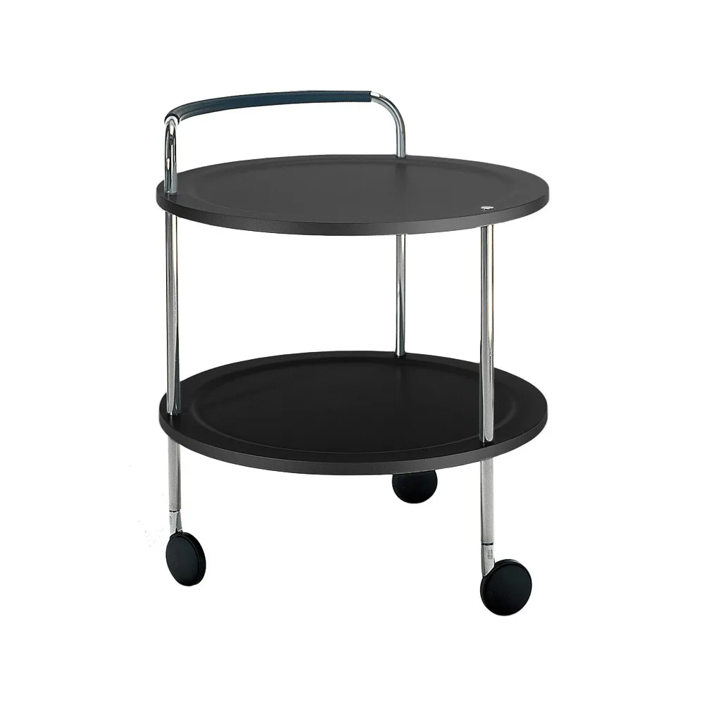 SMD Design Trolley Round Basic serveringsvagn mörkgrå, kromstativ