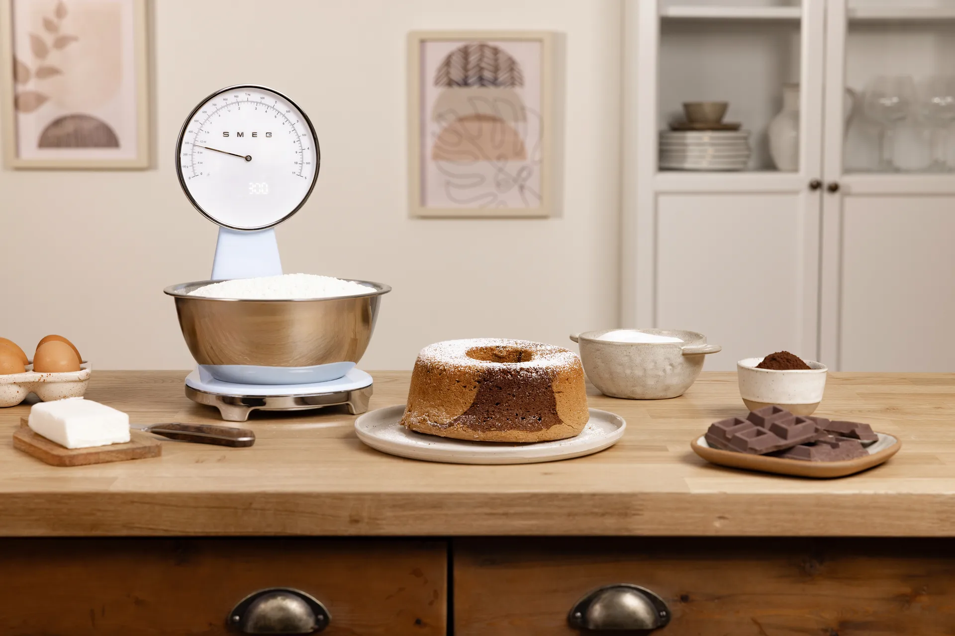 Smeg 50's Style analog köksvåg, Pastell blue Smeg