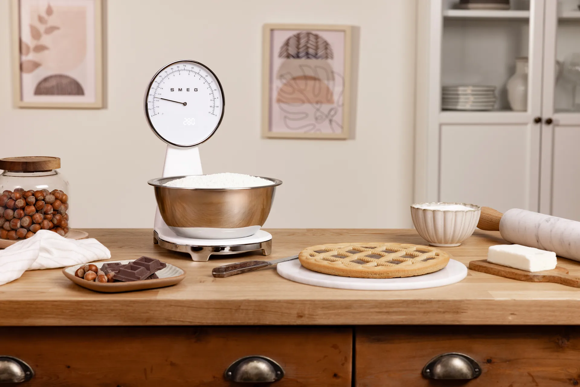 Smeg 50's Style analog köksvåg, White Smeg