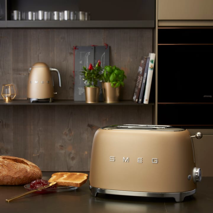 Smeg 50's Style brödrost 2 skivor, Champagne Smeg