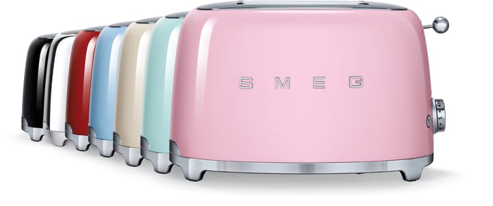Smeg 50's Style brödrost 2 skivor, Rosa Smeg