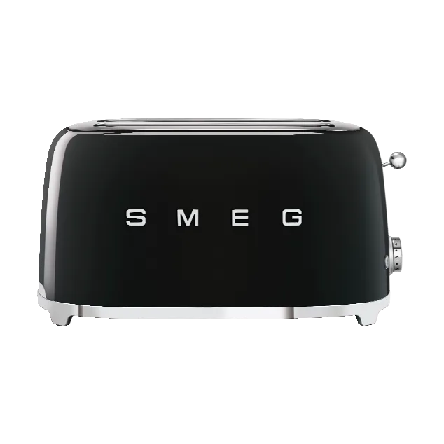 Smeg 50's Style brödrost 4x2 skivor, Svart Smeg