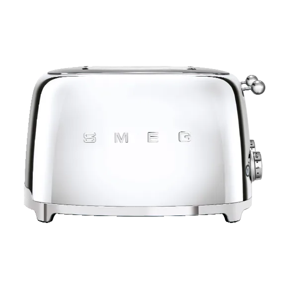 Smeg 50's Style brödrost 4x4 skivor, Krom Smeg