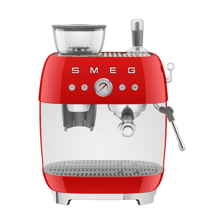 Smeg 50's Style espressomaskin med kaffekvarn - Röd - Smeg