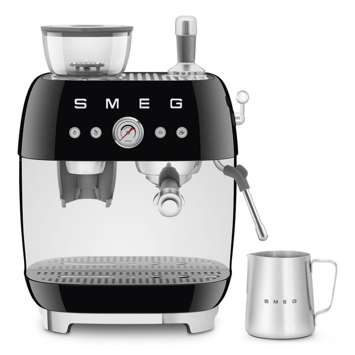Smeg 50's Style espressomaskin med kaffekvarn, Svart Smeg