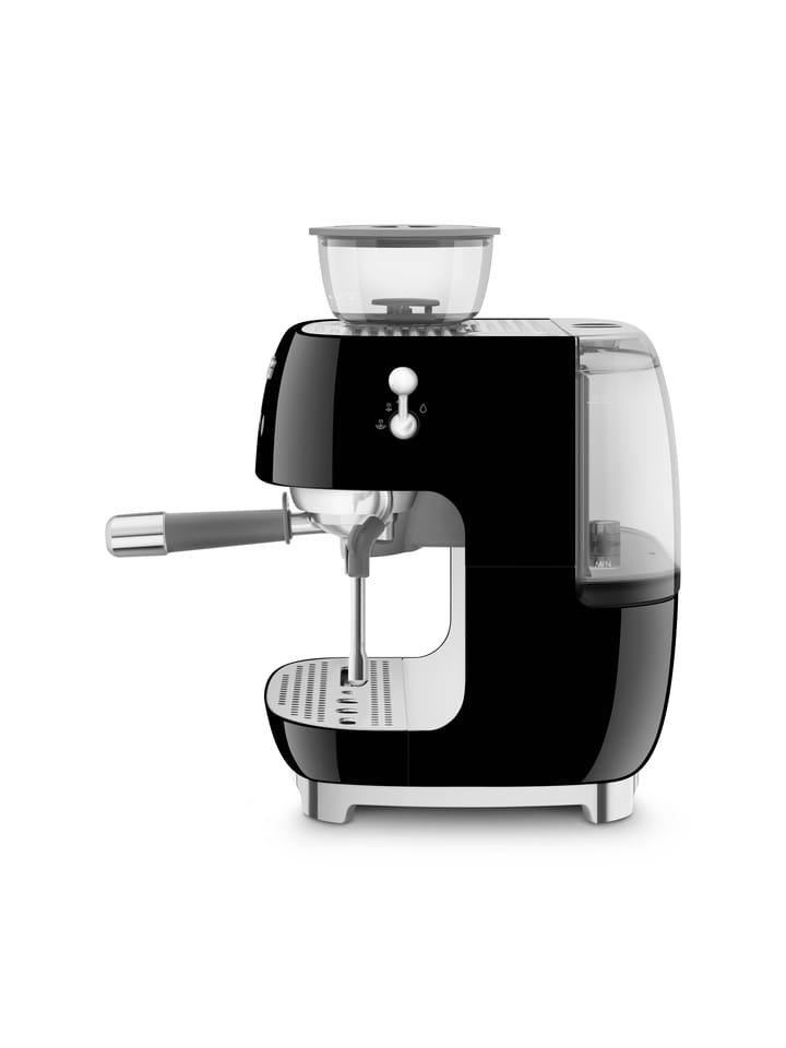 Smeg 50's Style espressomaskin med kaffekvarn, Svart Smeg
