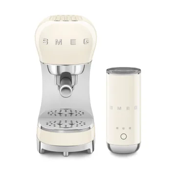 Smeg 50's Style espressomaskin med mjölkskummare - Creme - Smeg