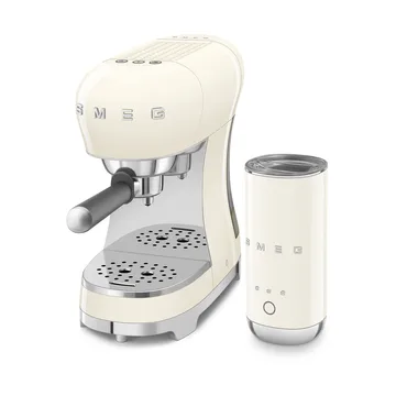 Smeg 50's Style espressomaskin med mjölkskummare - Creme - Smeg