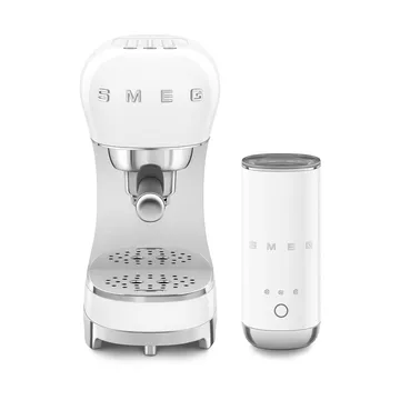 Smeg 50's Style espressomaskin med mjölkskummare - Vit - Smeg
