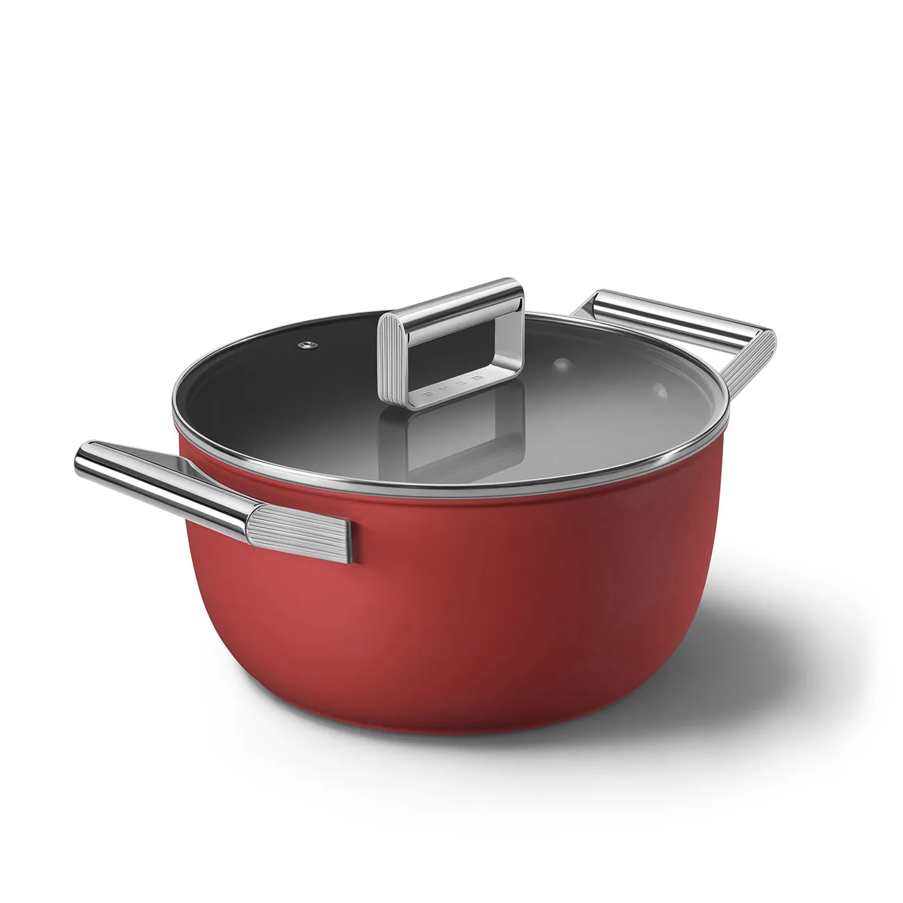 SMEG 50's Style gryta med lock Ø24 cm, Röd Smeg