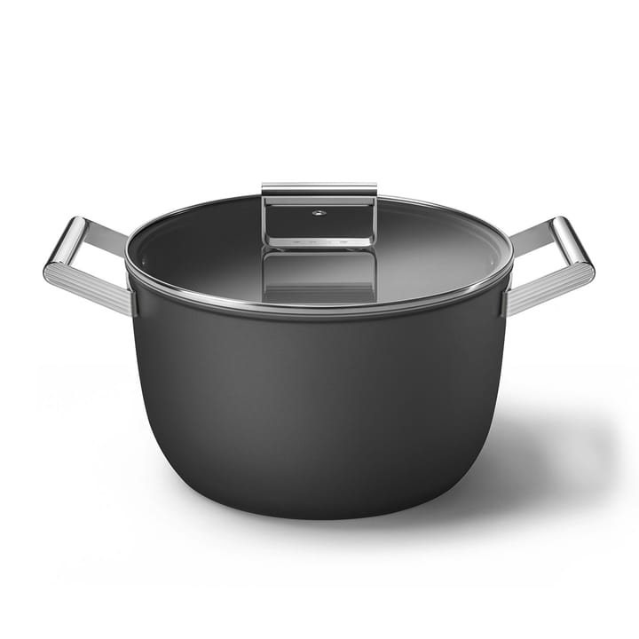 SMEG 50's Style gryta med lock Ø26 cm  - Svart - Smeg