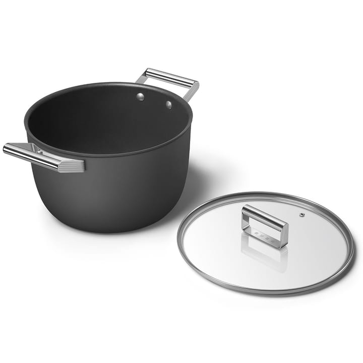 SMEG 50's Style gryta med lock Ø26 cm  - Svart - Smeg