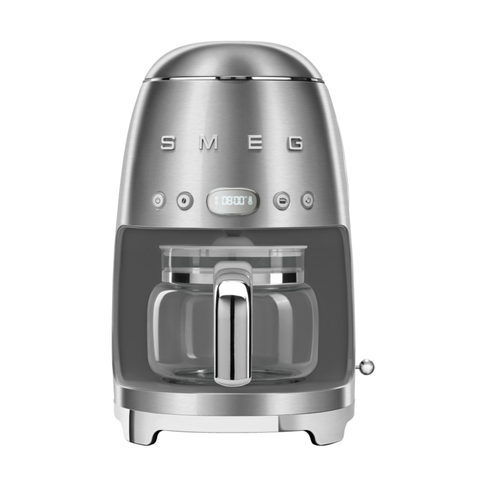 Smeg 50's Style kaffebryggare 10 koppar Krom | Skandinavisk Design | Kaffebryggare | Silverfärgad