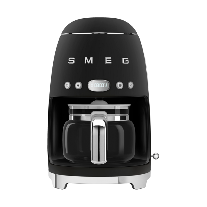 Smeg 50's Style kaffebryggare 10 koppar Matt black | Skandinavisk Design | Kaffebryggare | Svart