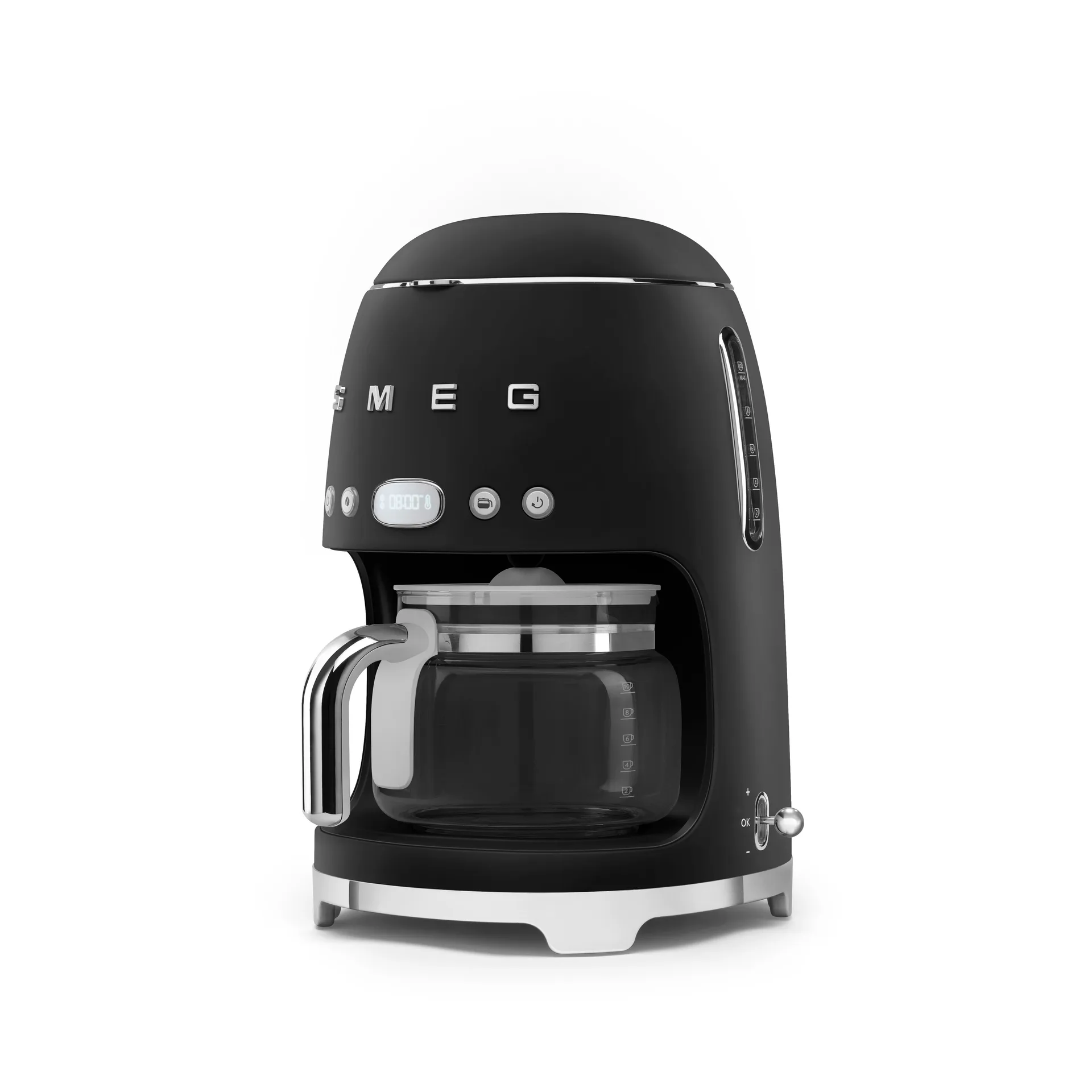 Smeg 50's Style kaffebryggare 10 koppar, Matt black Smeg