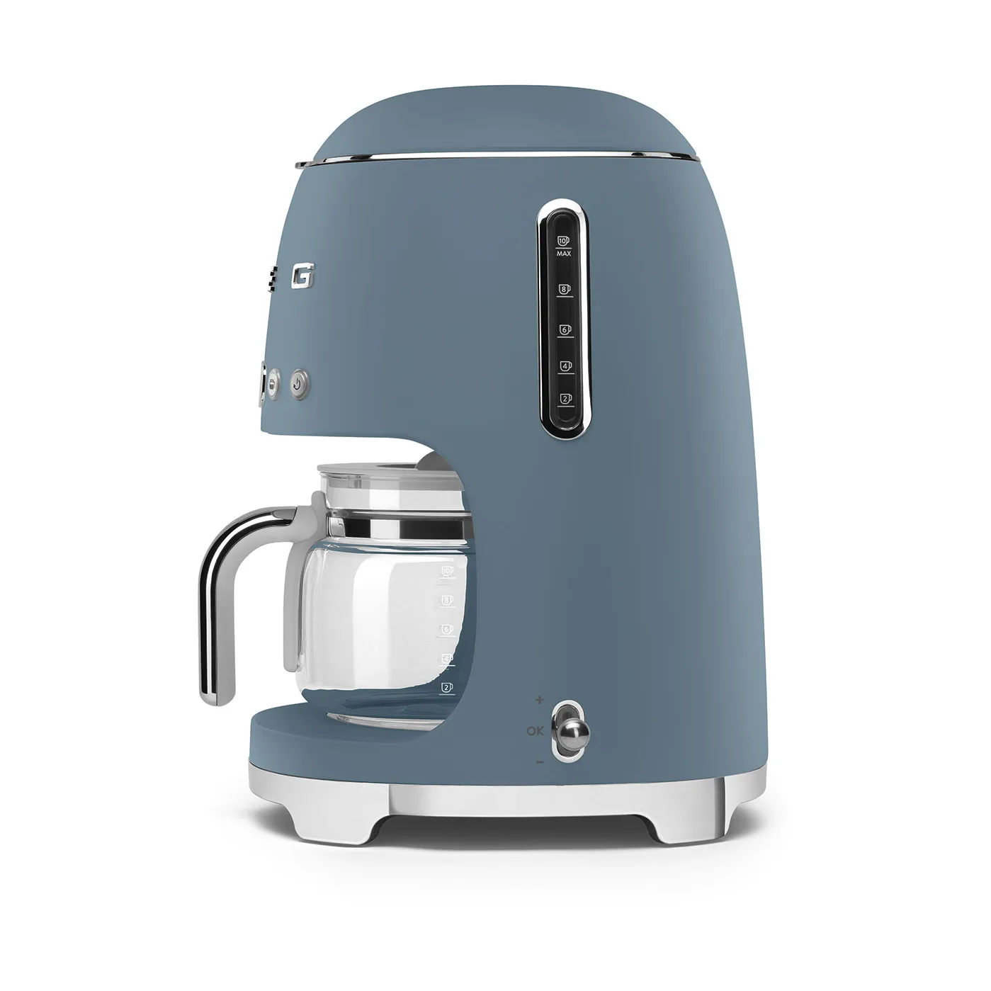 Smeg 50's Style kaffebryggare 10 koppar, Matt storm blue Smeg