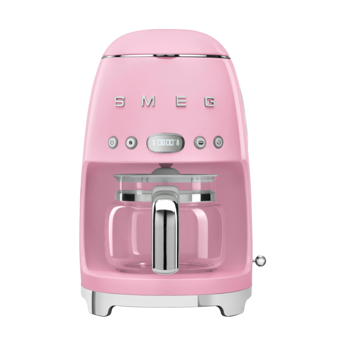 Smeg 50's Style kaffebryggare 10 koppar Rosa | Skandinavisk Design | Kaffebryggare | Rosa