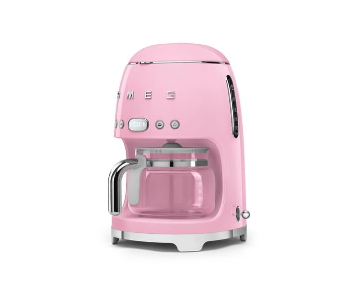Smeg 50's Style kaffebryggare 10 koppar, Rosa Smeg