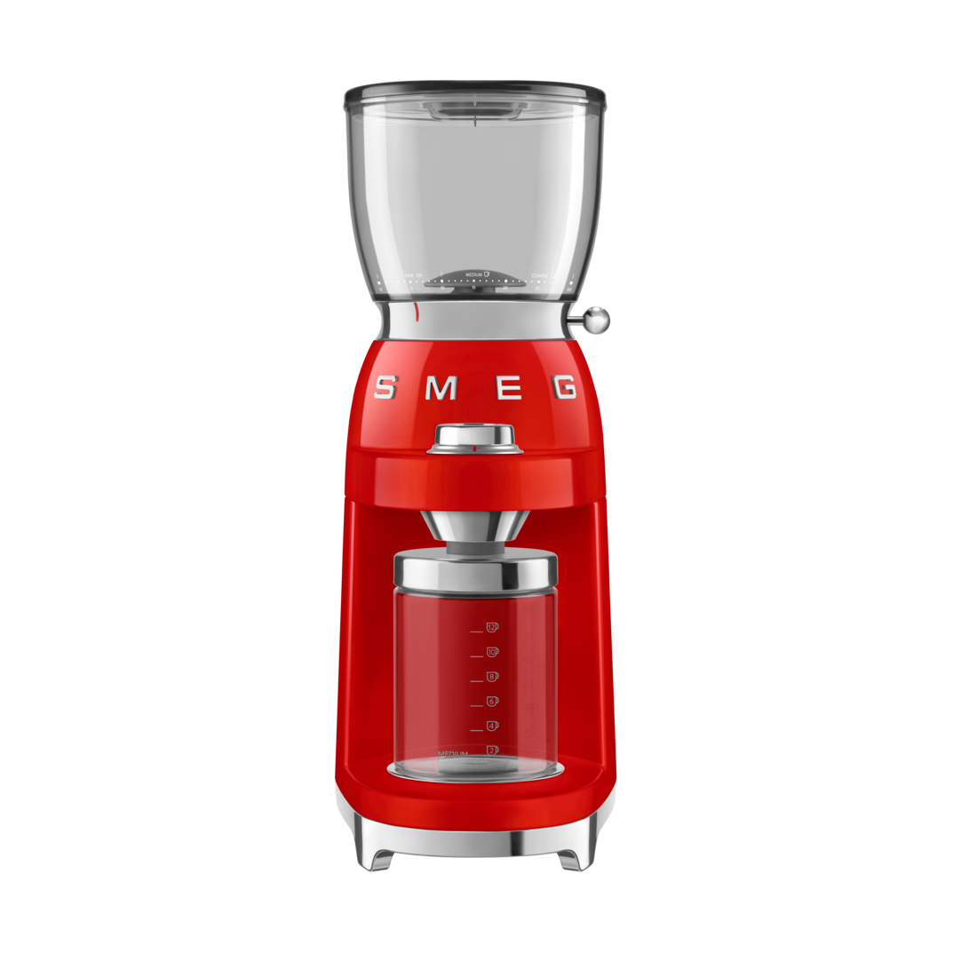 Smeg 50's Style kaffekvarn med återvunnet material Röd