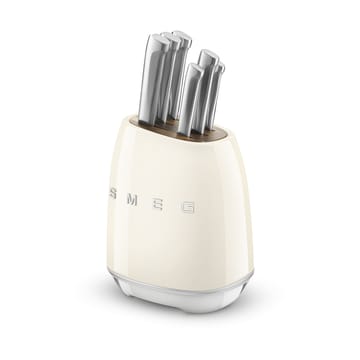 Smeg 50's Style knivset 7 delar - Creme - Smeg