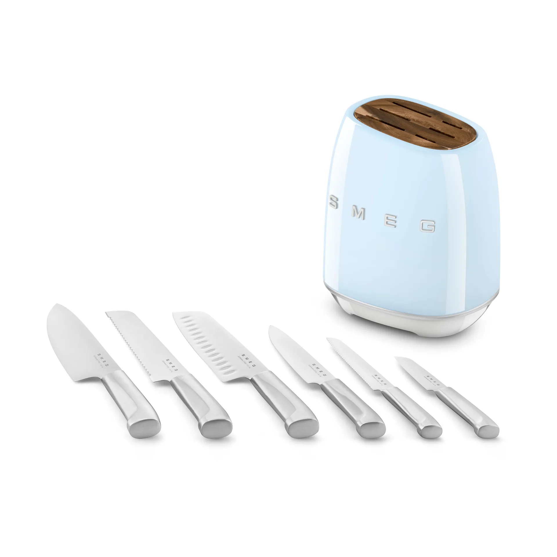 Smeg 50's Style knivset 7 delar, Pastell blue Smeg