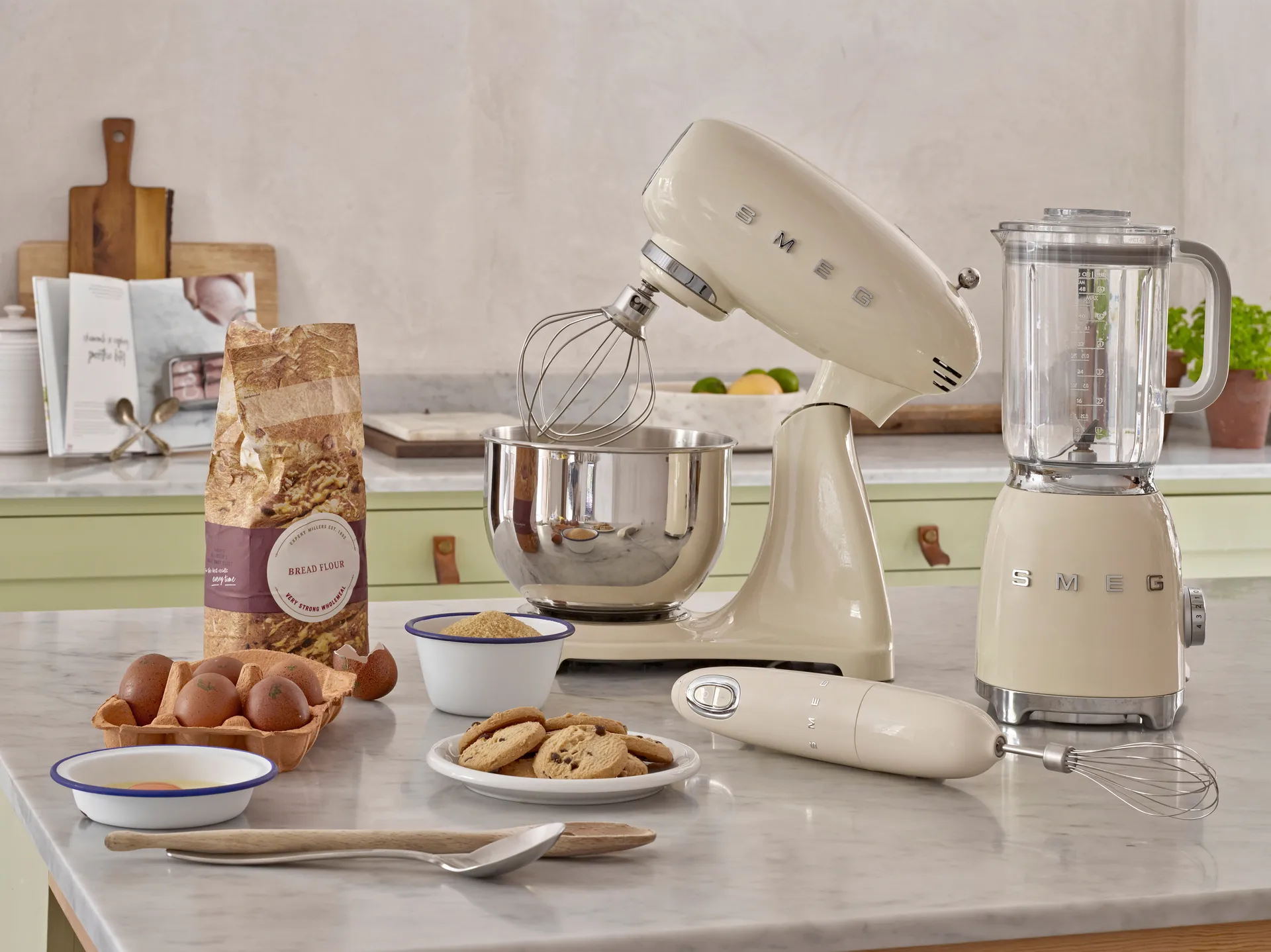 Smeg 50's Style köksmaskin 4,8 L, Créme vit Smeg