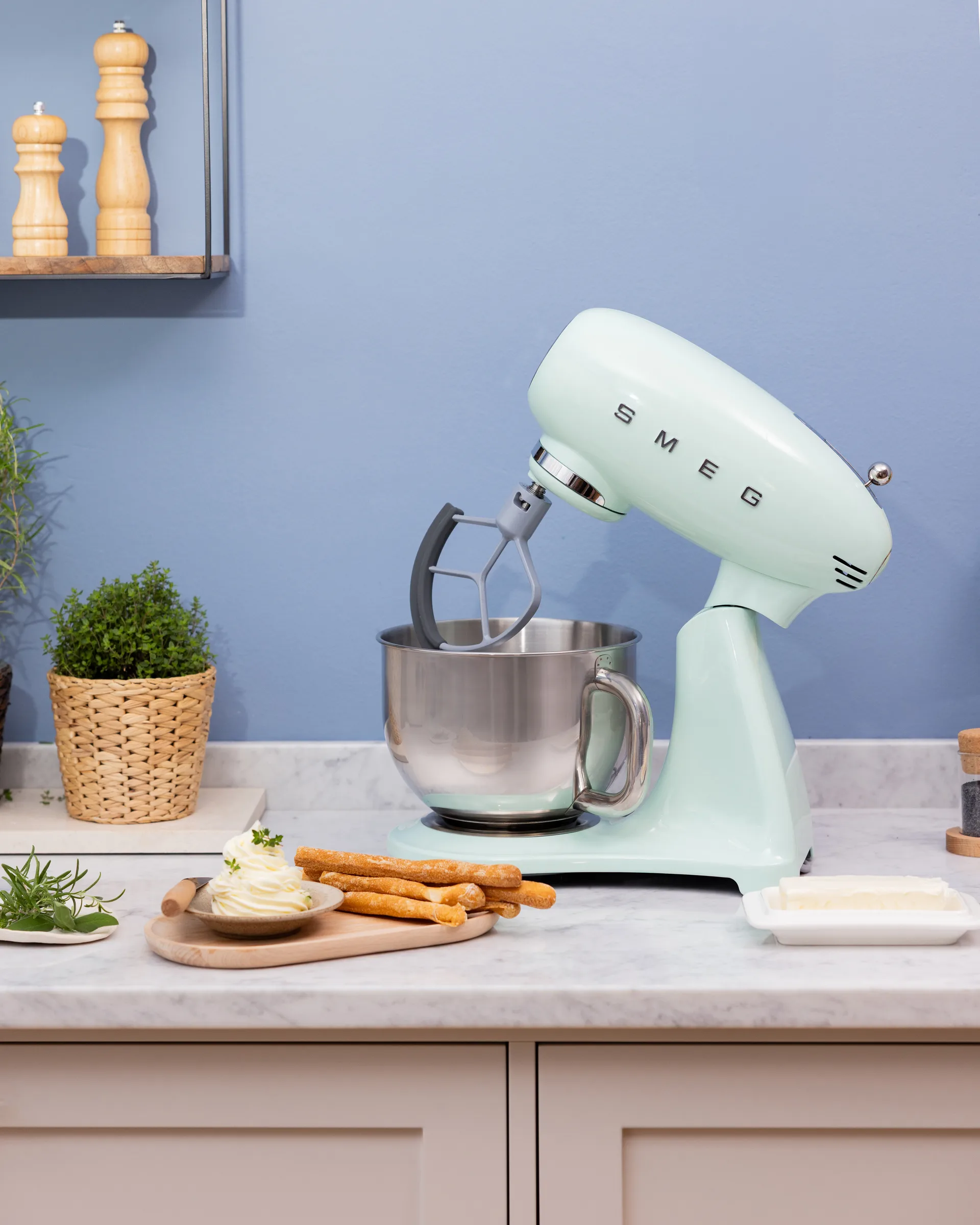 Smeg 50's style köksmaskin, Pastellgrön, 1000 w, 4,8 L Smeg