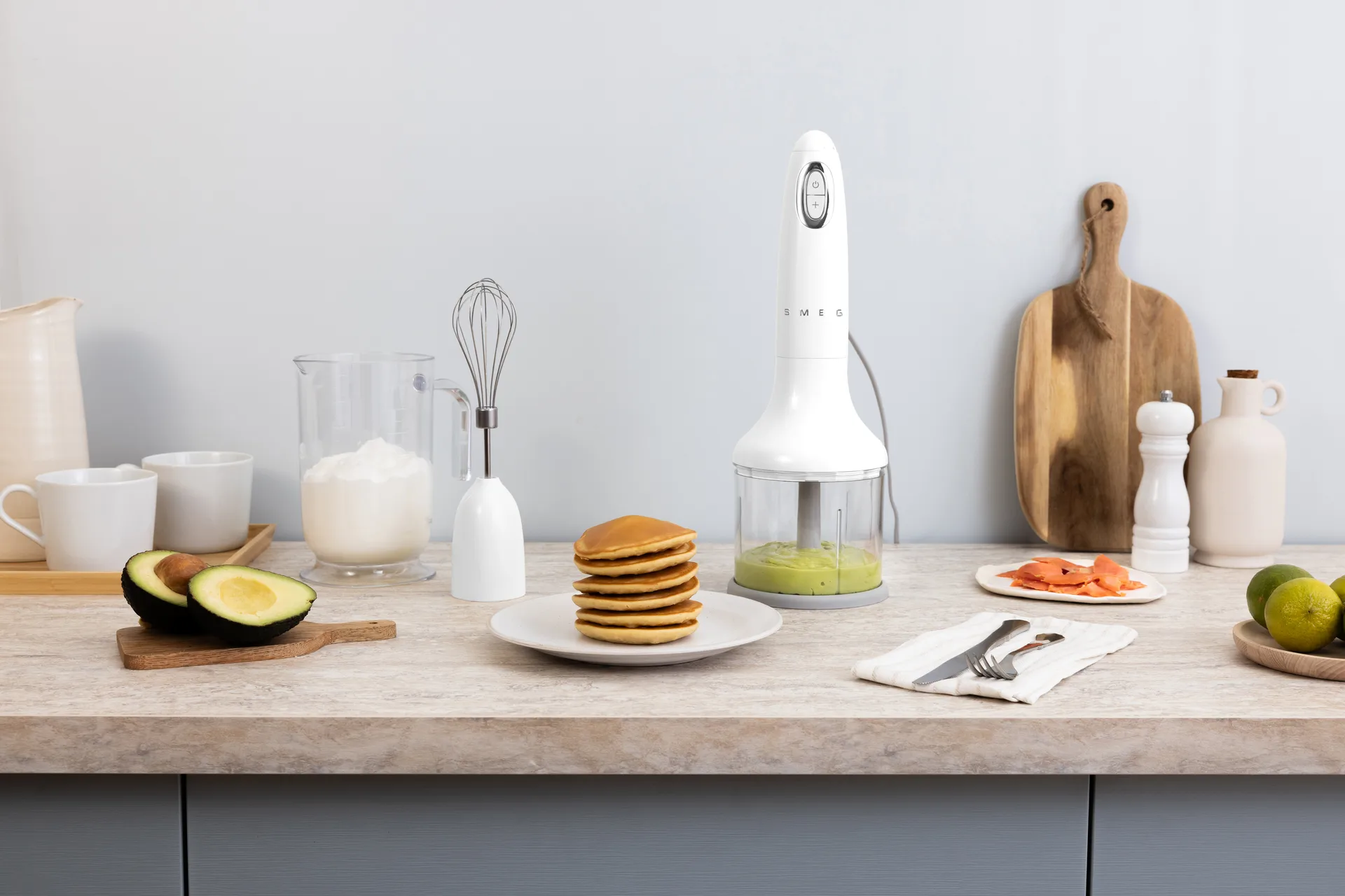 Smeg 50's Style stavmixer set 4 delar, White Smeg