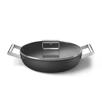 SMEG 50's Style traktörpanna med lock Ø28 cm - Svart - Smeg