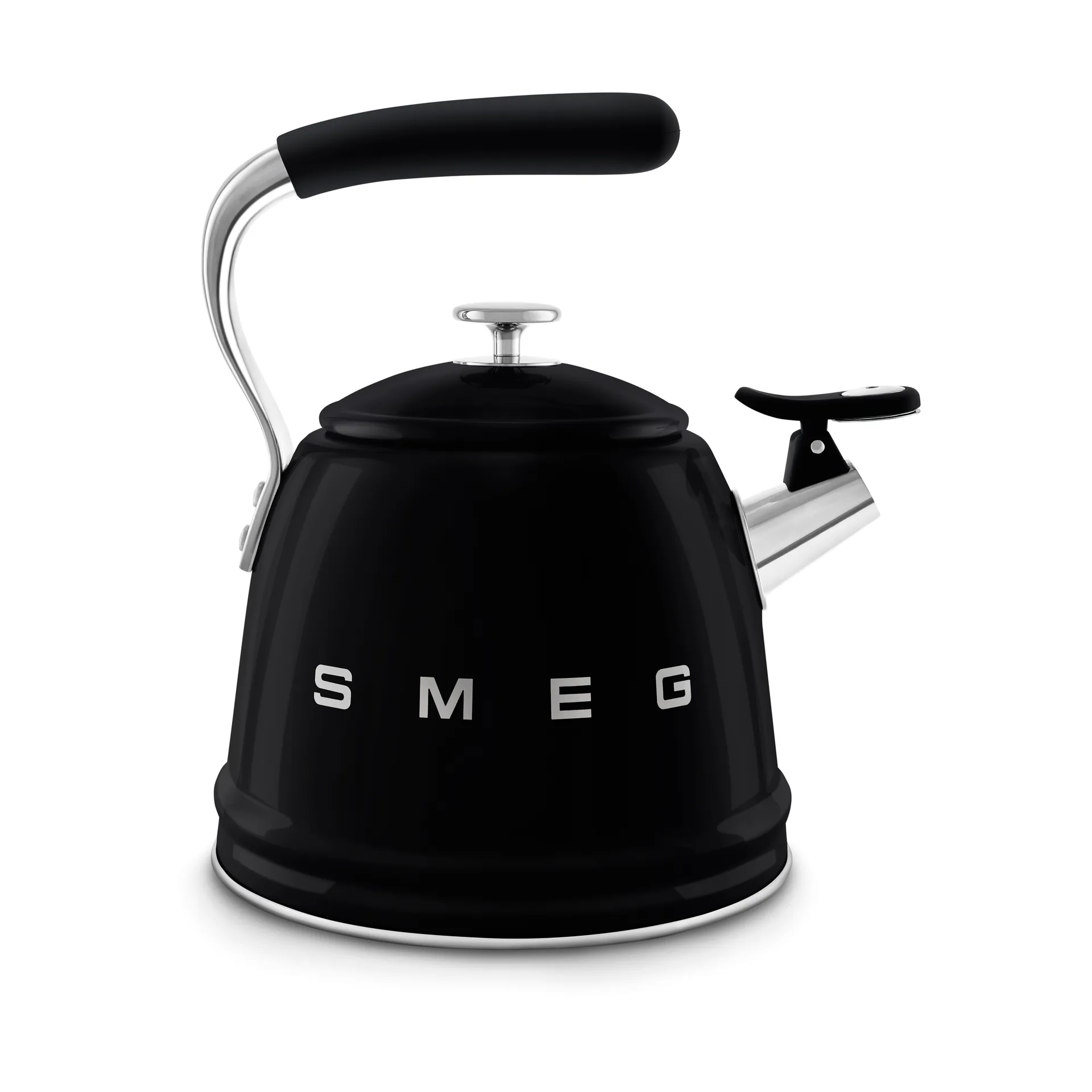 Smeg 50's Style vattenkittel med vissla, Black Smeg