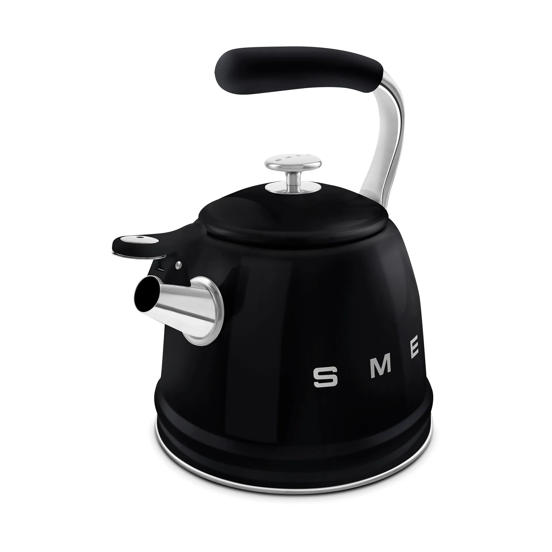 Smeg 50's Style vattenkittel med vissla, Black Smeg