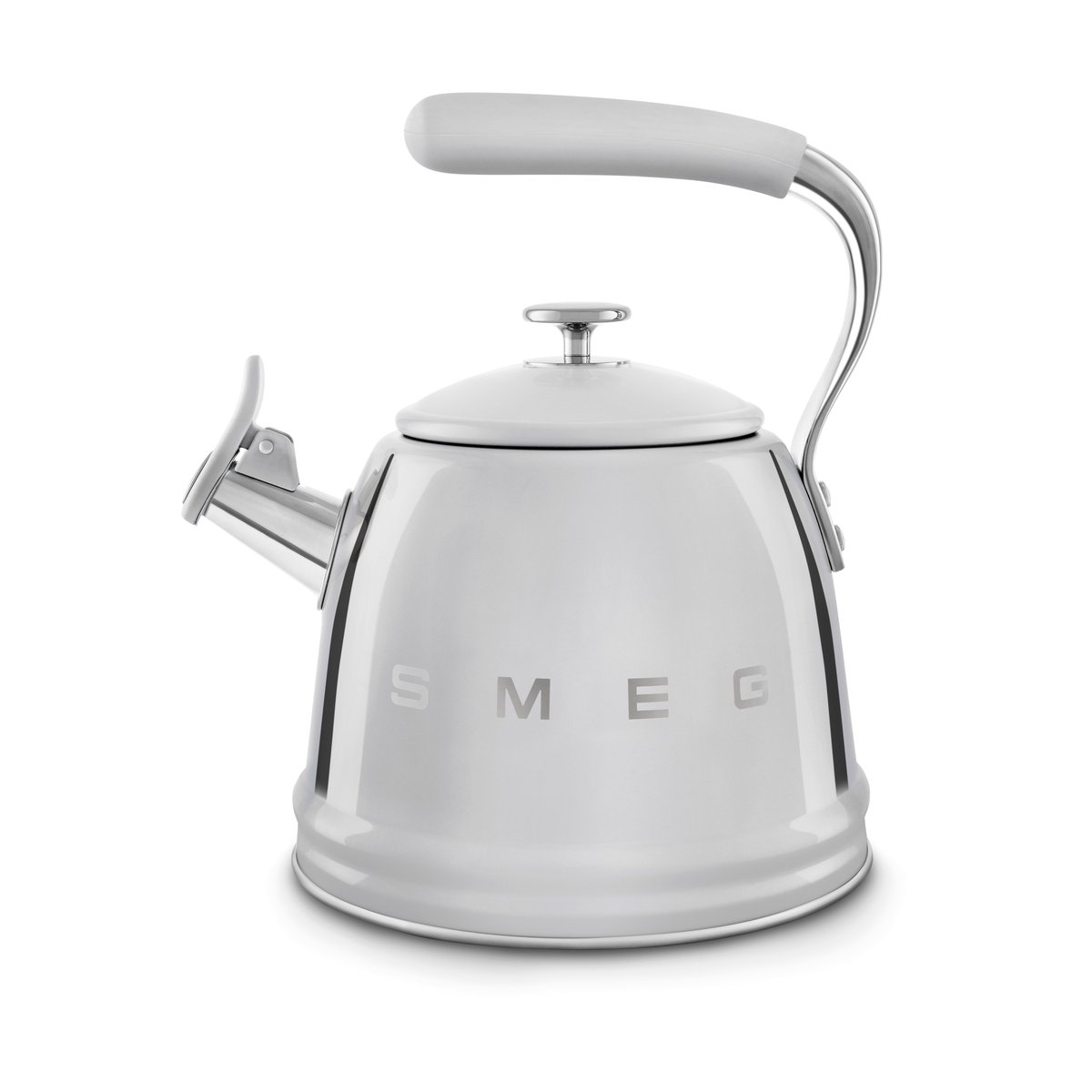Smeg 50's Style vattenkittel med vissla Stainless steel