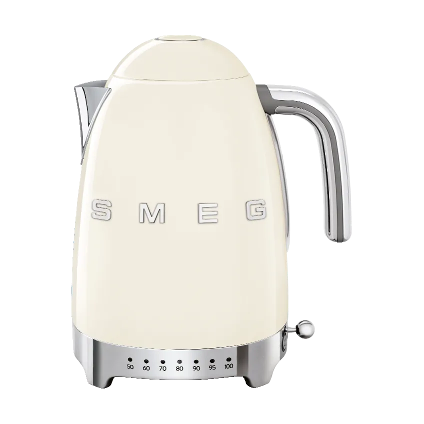Smeg 50's Style vattenkokare med variabel temperatur 1,7 L, Créme vit Smeg