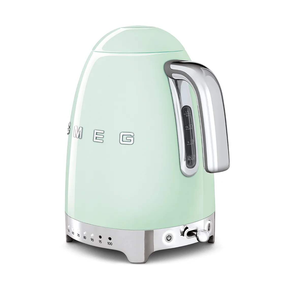 Smeg 50's Style vattenkokare med variabel temperatur 1,7 L, Pastell grön Smeg