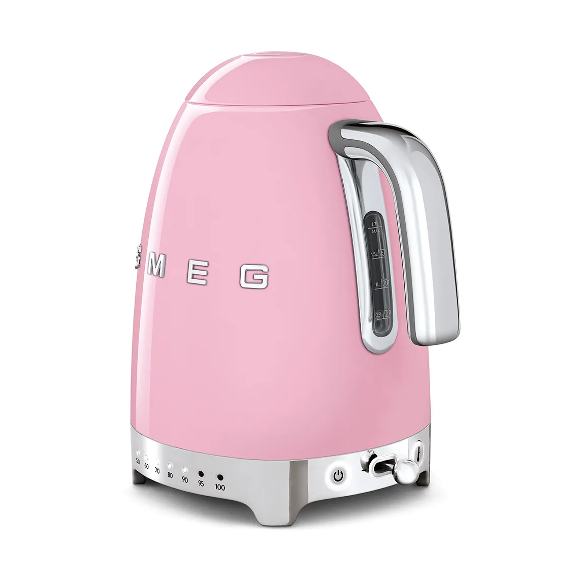 Smeg 50's Style vattenkokare med variabel temperatur 1,7 L, Rosa Smeg