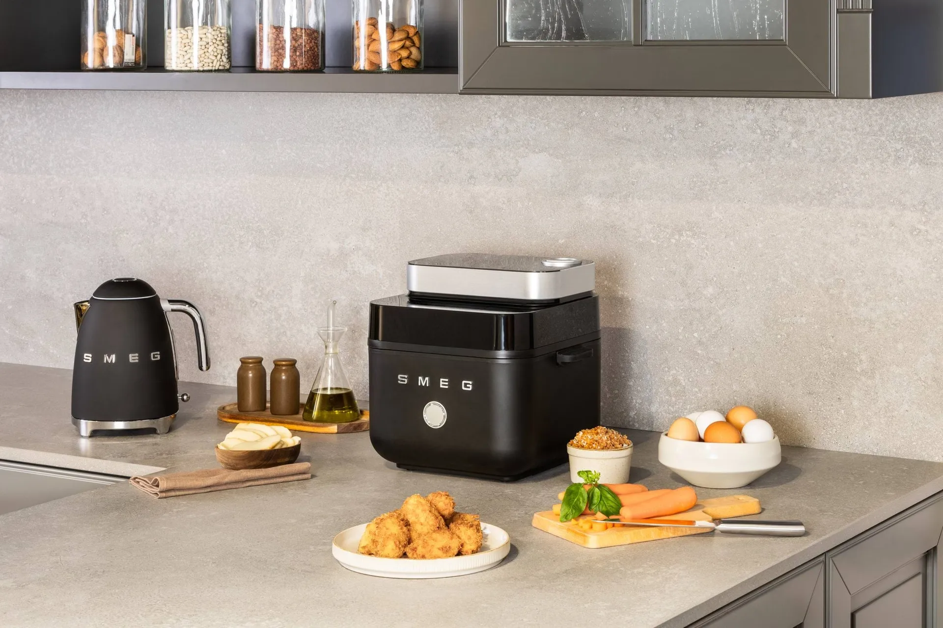Smeg Air Fryer, Svart matt Smeg