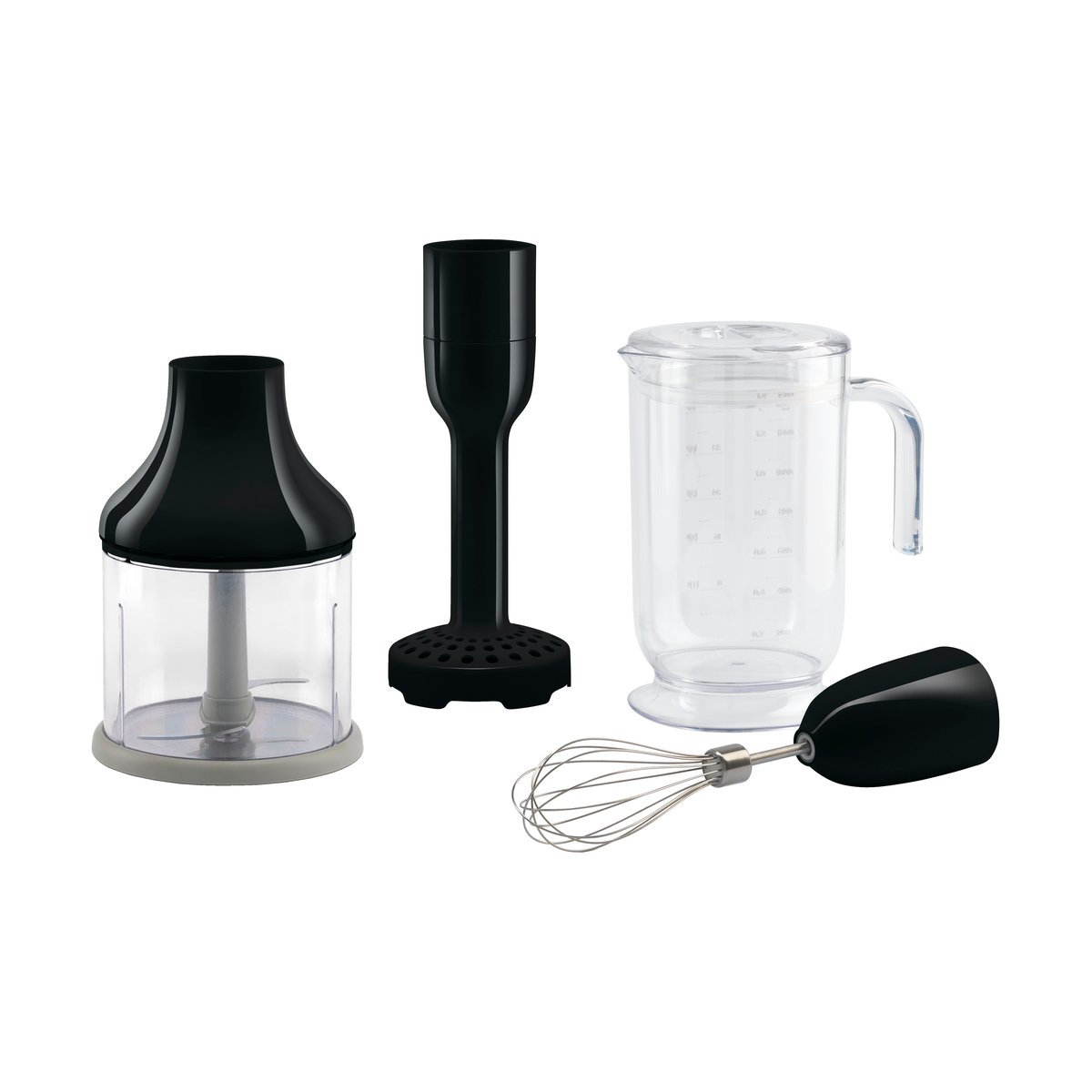 Smeg mixerset med 4 tillbehör Svart | Skandinavisk Design | Tillbehör till stavmixer | Svart
