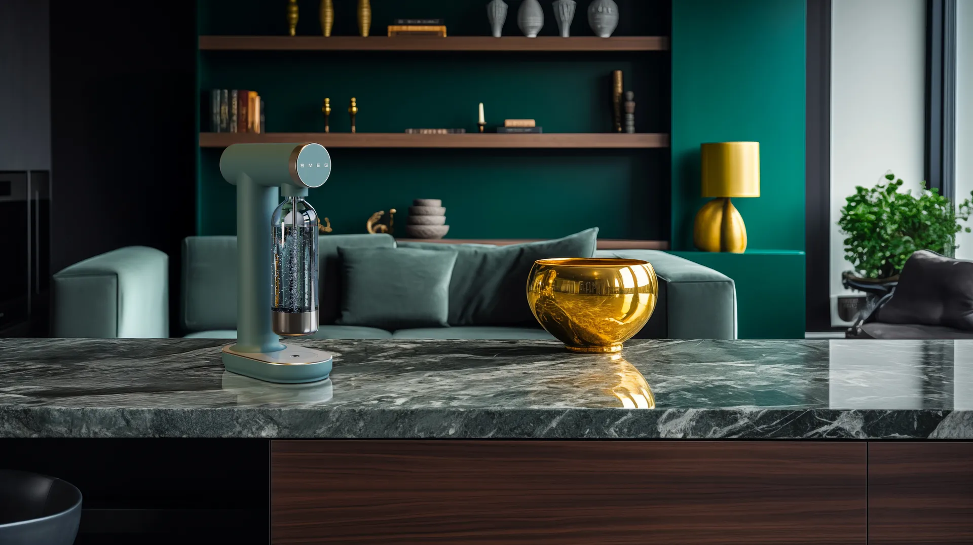 Smeg Sodamaker kolsyremaskin, Emerald green Smeg