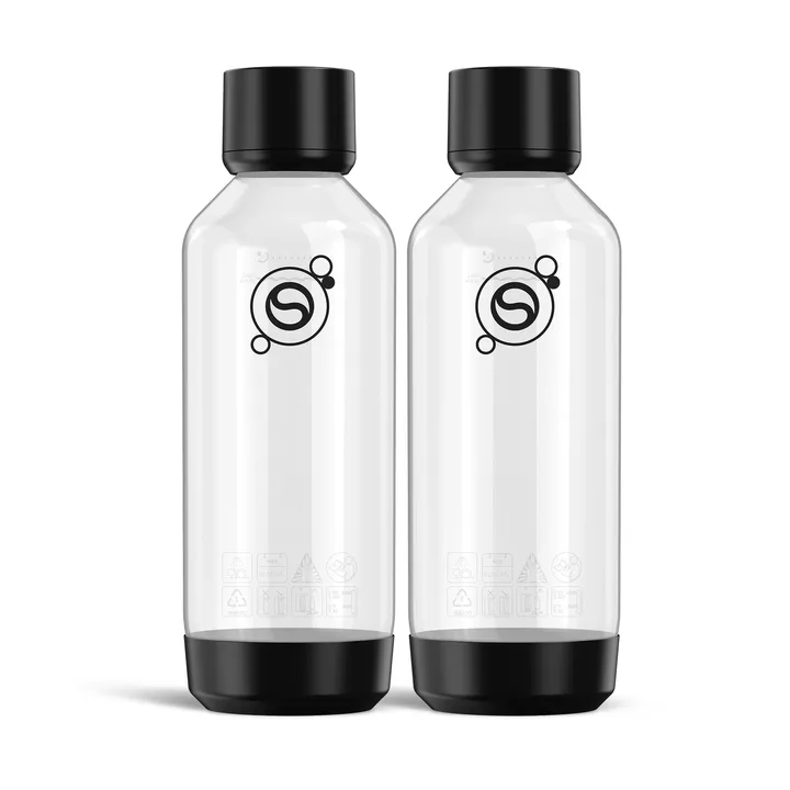 Fizz & Refresh flaska - Svart, 1 L, 2-pack - Sodastream
