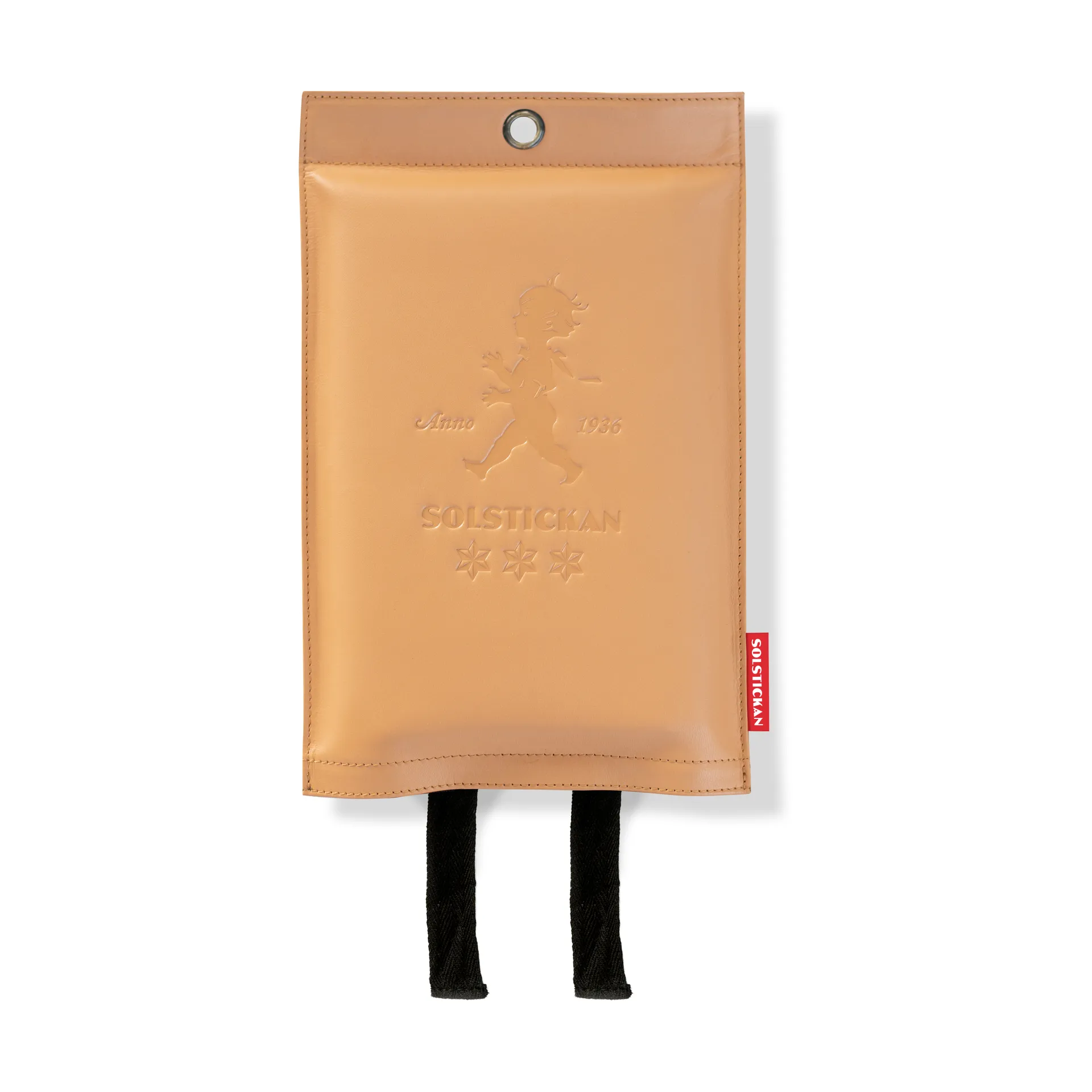 Solstickan brandfilt läder 120x120 cm, Ljust läder Solstickan Design